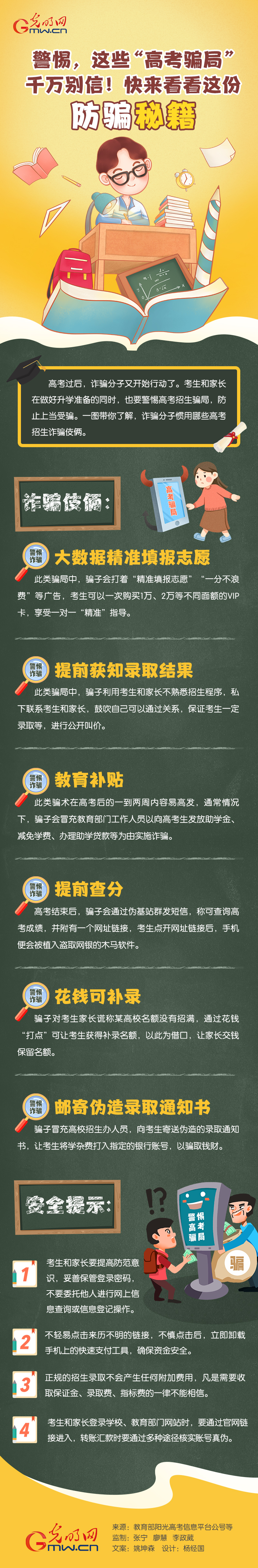 圖解丨這些“高考騙局”千萬別信！快來看看這份防騙秘籍