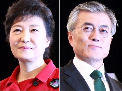 樸槿惠(圖左)、文在寅資料圖