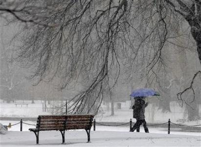 2月8日，波士頓降雪。