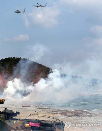 韓國海軍陸戰(zhàn)隊(duì)首次履行聯(lián)合登陸軍司令職責(zé)。
